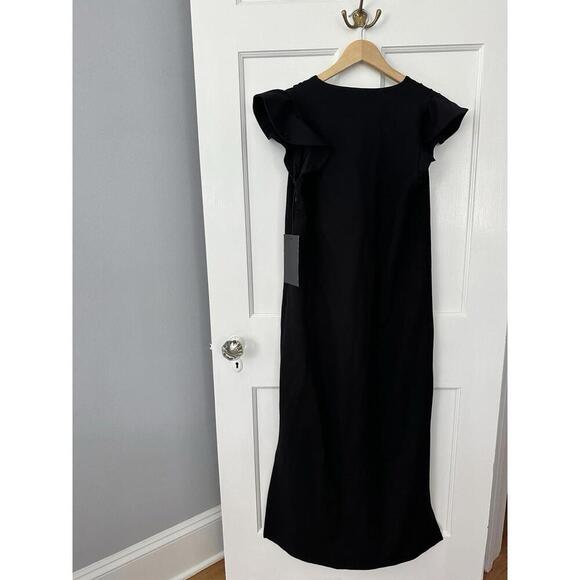 TUCKERNUCK POMANDER PLACE Black Flutter Sleeve Miko Dress NWT Extra Small XS - Picture 4 of 5